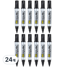 Lineplus 克林白板筆 1~3.4mm, 24個, 黑色