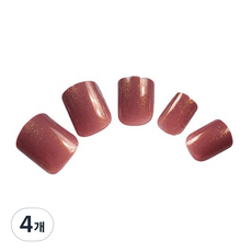 美甲片, 紅棕色, 4個