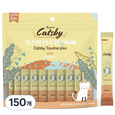 캐츠비 타우린 플러스 고양이 짜먹는 간식, 연어, 12g, 150개