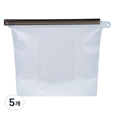 인블룸 실리콘 지퍼백 냉장고 정리용기 1.5L 화이트, FREE(one size), 1개입, 5개