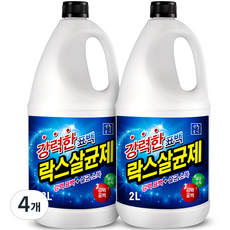 생활공식 강력한 표백 락스살균제, 2L, 4개
