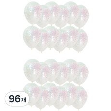 Sempertex 五彩紙屑粉彩墨水氣球 30 厘米, 透明, 96個