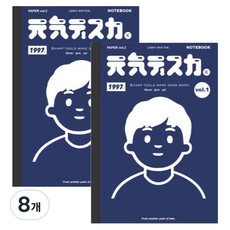 Goodify復古插圖系列錯題筆記本 B5, 8個, 海軍藍