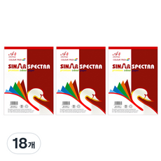 블루마토 A4 색상지 5-A COVER PAPER 25p, 10색, 18세트