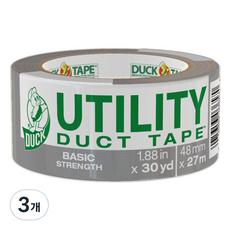 DUCK TAPE 多功能基本款管道膠帶 48mm x 27m, 灰色, 3個