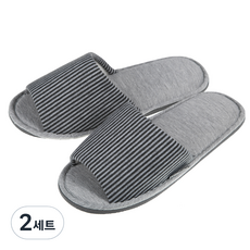 BASE ALPHA ESSENTIALS 柔軟緩衝室內拖鞋, 炭灰色, 2套