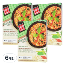 홈쿡 타이 바질치킨덮밥 1인분, 180g, 6개