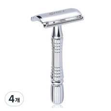 코메리 클래식 안전 양날 실버면도기 B0593, 1개입, 4개