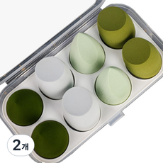 베럴댄 물광 메이크업 파운데이션 똥퍼프 물방울 8p, 그린, 16개