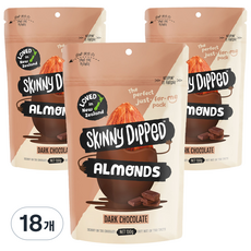 [쿠팡수입] 스키니 딥드 아몬드 다크 초콜렛, 130g, 18개