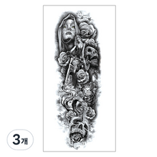 gelluna 男士長袖DIY紋身刺青貼紙, 3個, T-56