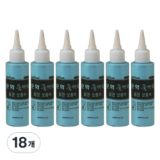 문화연필 더존 물백묵 잉크 보충액 리필 100ml, 파랑, 18개