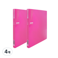 ICON 3孔D型環活頁夾 40p, 粉紅色, 4個