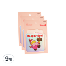 쿠키런 킹덤 데코 스티커, 핑크, 9개