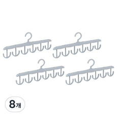 Select To You 包包 帽子 皮帶 領帶 圍巾 胸罩 內衣 掛勾 衣架 12孔, 灰色, 8個