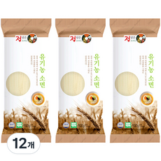 JUNGDAMUN 유기농 소면, 600g, 12개