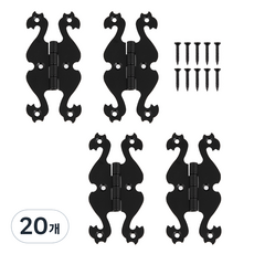 가구경첩용 경첩 블랙, 20개