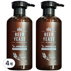 프리미엄 맥주효모 지성 탈모샴푸, 500ml, 4개