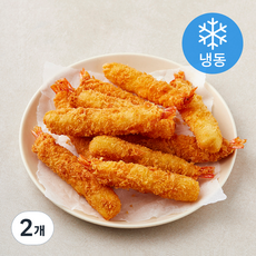 지엔씨푸드 빵가루 튀김용 30% 함유 새우 (냉동), 300g, 2개