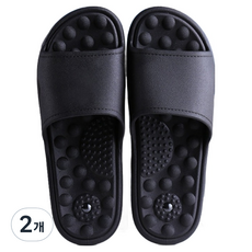 通勤倉庫 室內指壓拖鞋 260~265mm, 黑色, 2個