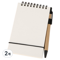 彩色便攜迷你筆記本 50張, 2個, 白色