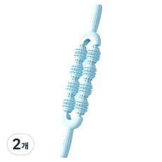 Soulrich 簡約腿部按摩滾輪 8輪按摩棒, 藍色, 2個