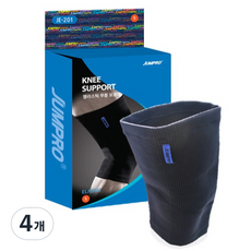 점프로 엘라스틱 무릎 보호대 JE-201, 4개, 블랙