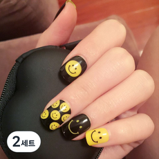 Ecodi Happy Smile 指甲貼 24p, 混色, 2組
