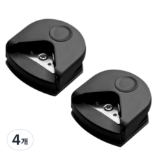 Starium 圓角器 邊角切割器, 黑色, 4個