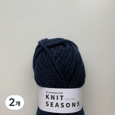 knit seasons 粗織毛線 厚實冬季編織線, 海軍藍, 2個
