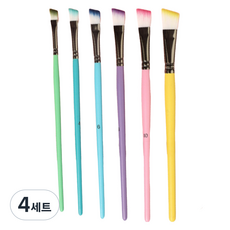 블랙트리 마카롱 수채화 사선붓 6종 세트, 4세트
