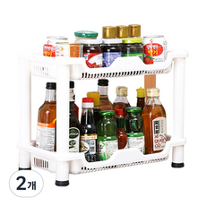 반디스토어 DIY 2단 사각 다용도선반 KR_1106, 2개