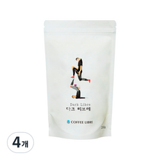 COFFEE LIBRE Dark Libre 綜合咖啡豆, 200g, 4個, 原豆(不研磨)