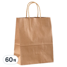 Septique 牛皮紙素面購物袋 小 15 x 8 x 21 cm, 60個, 牛皮