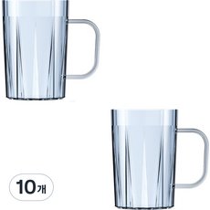 THE ZAKKA 簡約亞克力透明浴室牙刷杯均碼, 10個, 藍色