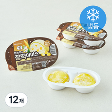 롯데웰푸드 찰떡아이스 옥수수 크림치즈 (냉동), 12개, 1개입, 90ml