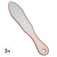 스테인리스 양면 발 각질제거 풋파일 로즈골드, 86g, 3개, 1개입