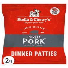 스텔라앤츄이스 전연령 강아지 동결건조 디너패티 사료, 돼지, 10g, 2개