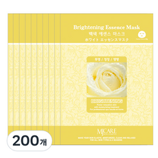 엠제이케어 백색 피부 투명 탄력 에센스 마스크팩, 200개, 1개입