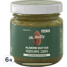 오넛티 아몬드버터 그린티, 80g, 6개