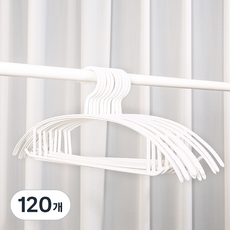 솔브리빙 기본 라운드형 어깨뿔 방지 논슬립 옷걸이, 화이트, 120개