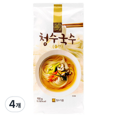 청수식품 청수국수 중면, 900g, 4개