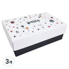 BUNTBOX 레츠파티 선물상자 XL, 혼합색상, 3개