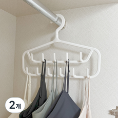 Lively Home 多用途領帶胸罩帽子背心掛架, 2個, 白色