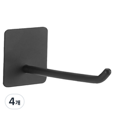 World Clean 不鏽鋼掛鉤工具架 LV 長款 9cm, 黑色, 4個
