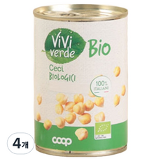 비비베르데 유기농 병아리콩 통조림, 400g, 4개