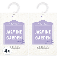 ARONICA 香氛袋 掛勾式 衣櫃芳香劑 主商品, 4個, 茉莉花園香, 18g