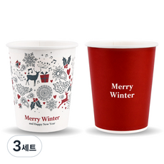 聖誕紙杯 2種*50入組 330ml, 3組