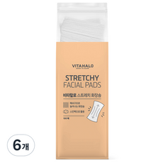 VITAHALO 伸展的化妝棉, 6個, 100入