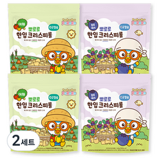 Pororo 捲心餅乾 藍莓口味 60g 2包+蔬菜口味 60g 2包, 2組
